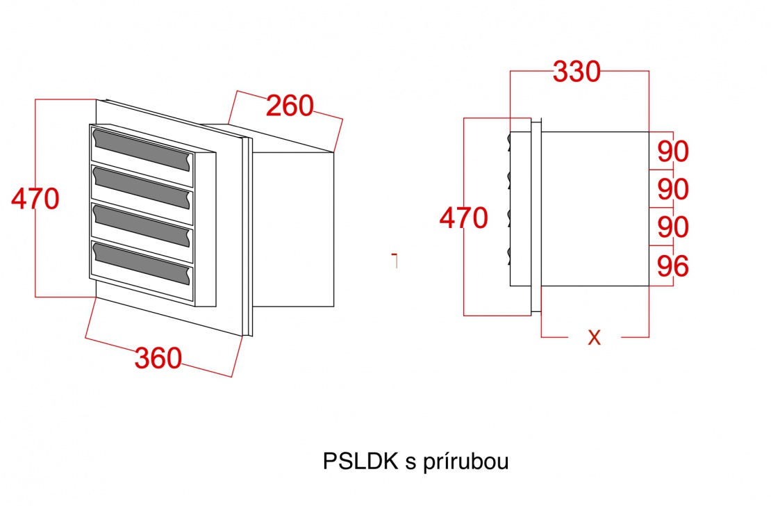 Poštové schránky – PSLDK s prírubou