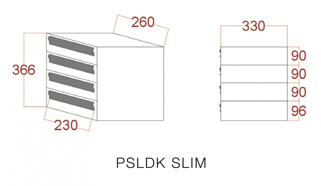 Poštové schránky – PSLDK bez príruby SLIM