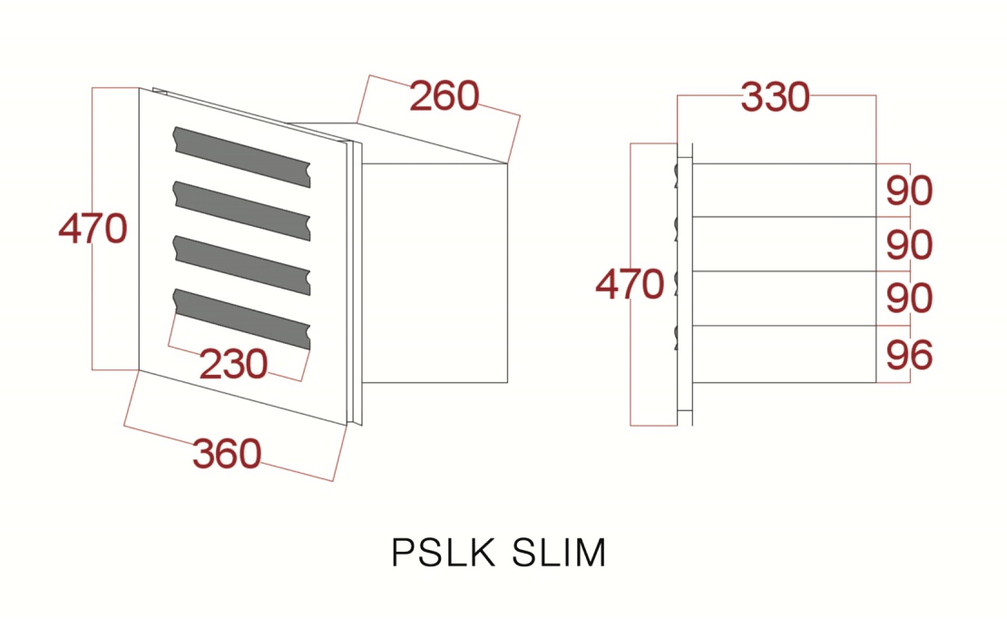 Poštové schránky – PSLK SLIM