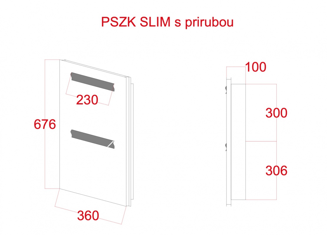 Poštové schránky – PSZK s prírubou